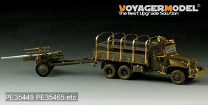 Voyager Model PE35449 WWII US 3inch M5 ATG/w M1 or 105mm Howitzer M2A1Carriage 2in1 For AFV CLUB 35S64 and 35160 1/35 – immagine 12
