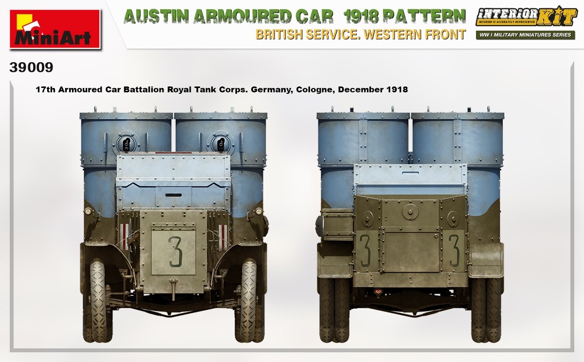 Miniart 39009 AUSTIN ARMOURED CAR 1918 PATTERN. BRITISH SERVICE. WESTERN FRONT. INTERIOR KIT 1/35 – immagine 15