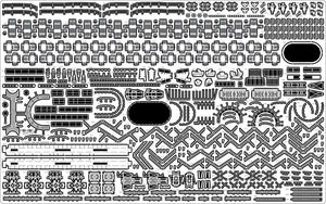 Pontos 37025FN IJN Musashi 1944 Detail up set Advanced Hinoki Tone Deck 1/350 – immagine 17