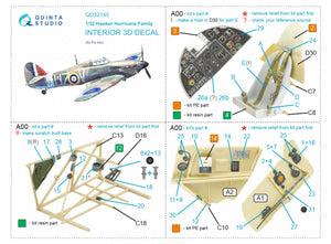 Intérieur imprimé en 3D et coloré sur papier décalcomanie Quinta Studio QD32140 Hawker Hurricane Family (Fly) 1/32 – image 12