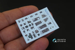 Quinta Studio QD72025 F-14A 3D-Printed &amp;amp; coloured Interior on decal paper (for GWH kit) 1/72 – immagine 3