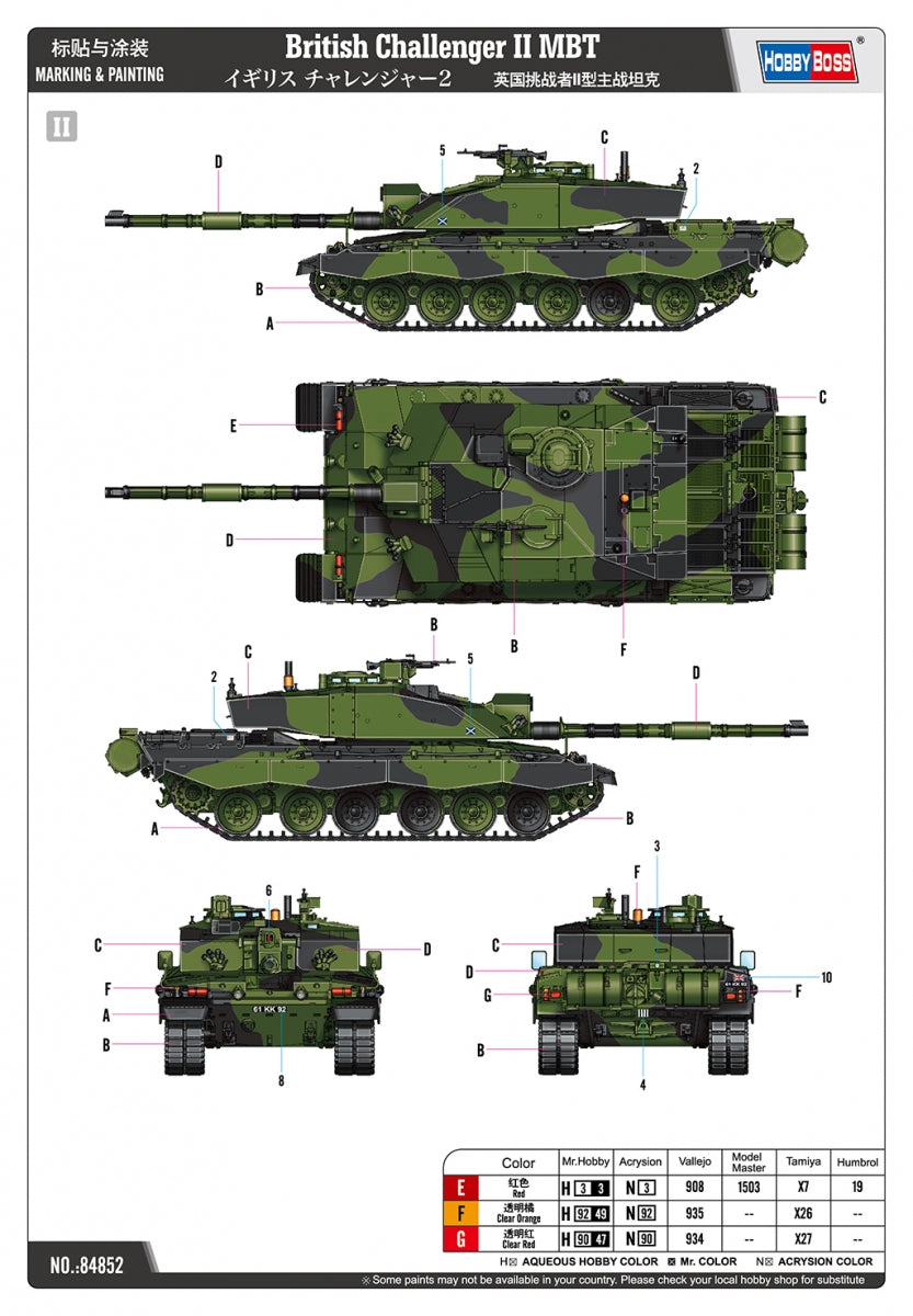 Hobby Boss 84852 Challenger II Char de combat principal britannique 1/48 – image 5