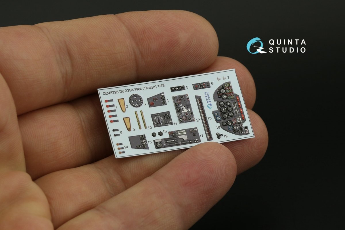 Quinta Studio QD48328 Do 335A Pfeil 3D-Printed &amp;amp; coloured Interior on decal paper (Tamiya) 1/48 – immagine 3