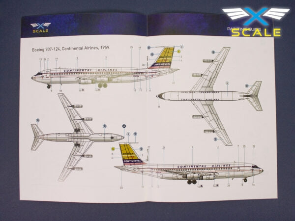 X-Scale 144008 B707-124 Long Range Narrow Body Airliner Continental 1/144 – immagine 3