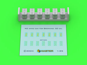 Boîtes de munitions Master GM-35-068 M2 pour fusil Browning M2 .50 - Utilisées pendant la Seconde Guerre mondiale (6 pièces) - FERMÉES 1/35 – image 4