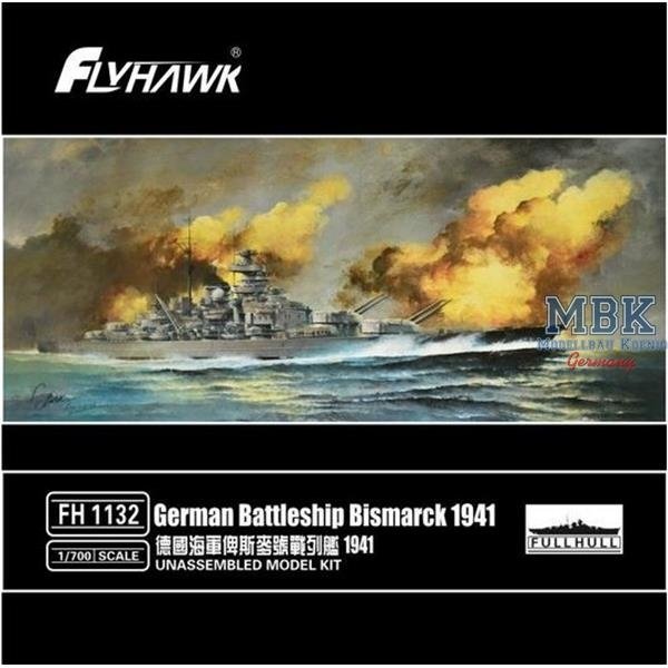 Maquette FlyHawk FH1132 Cuirassé allemand Bismarck 1941 1/700