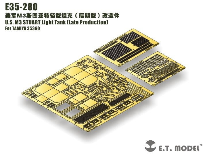 ET Model E35-280 US M3 STUART Light Tank (Late Production) (Pour TAMIYA 35360) 1/35 – image 5