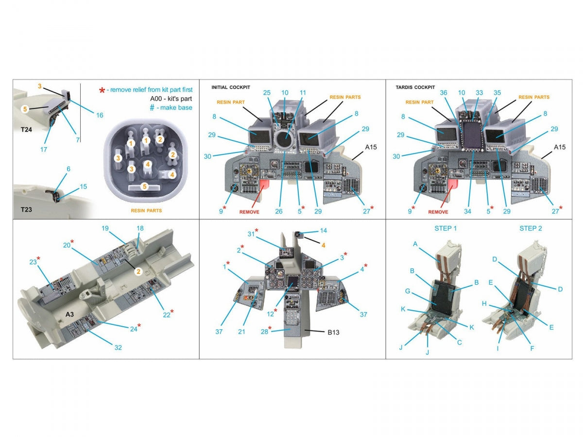 Quinta Studio QD+48263 Tornado GR.4 3D-Printed &amp;amp; coloured Interior on decal paper (Revell) (with 3D-printed resin parts) 1/48 – zdjęcie 2