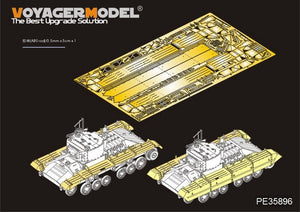 Garde-boues pour char d&amp;#39;infanterie britannique Valentine Mk.II/IV de la Seconde Guerre mondiale, modèle Voyager PE35896, pour TAMIYA au 1/35