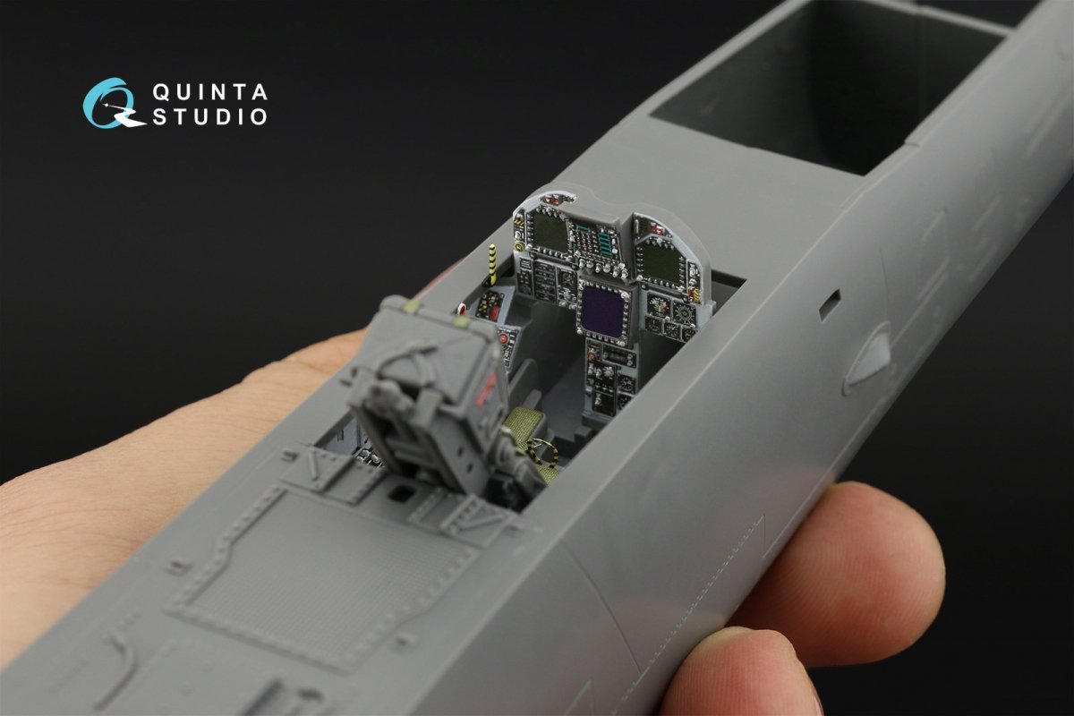 Quinta Studio QD32110 F/A-18A 3D-Printed &amp;amp; coloured Interior on decal paper (Academy) 1/32 – imagen 6