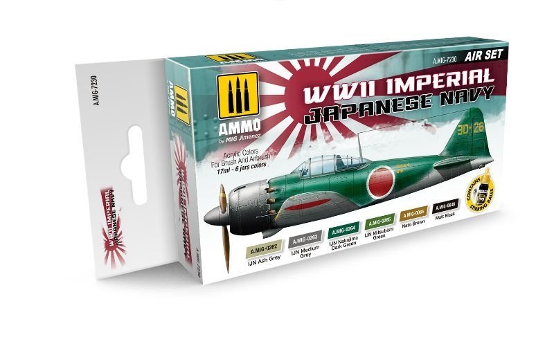 AMMO of Mig Jimenez 7230 WWII Imperial Japanese Navy Set 6x17ml