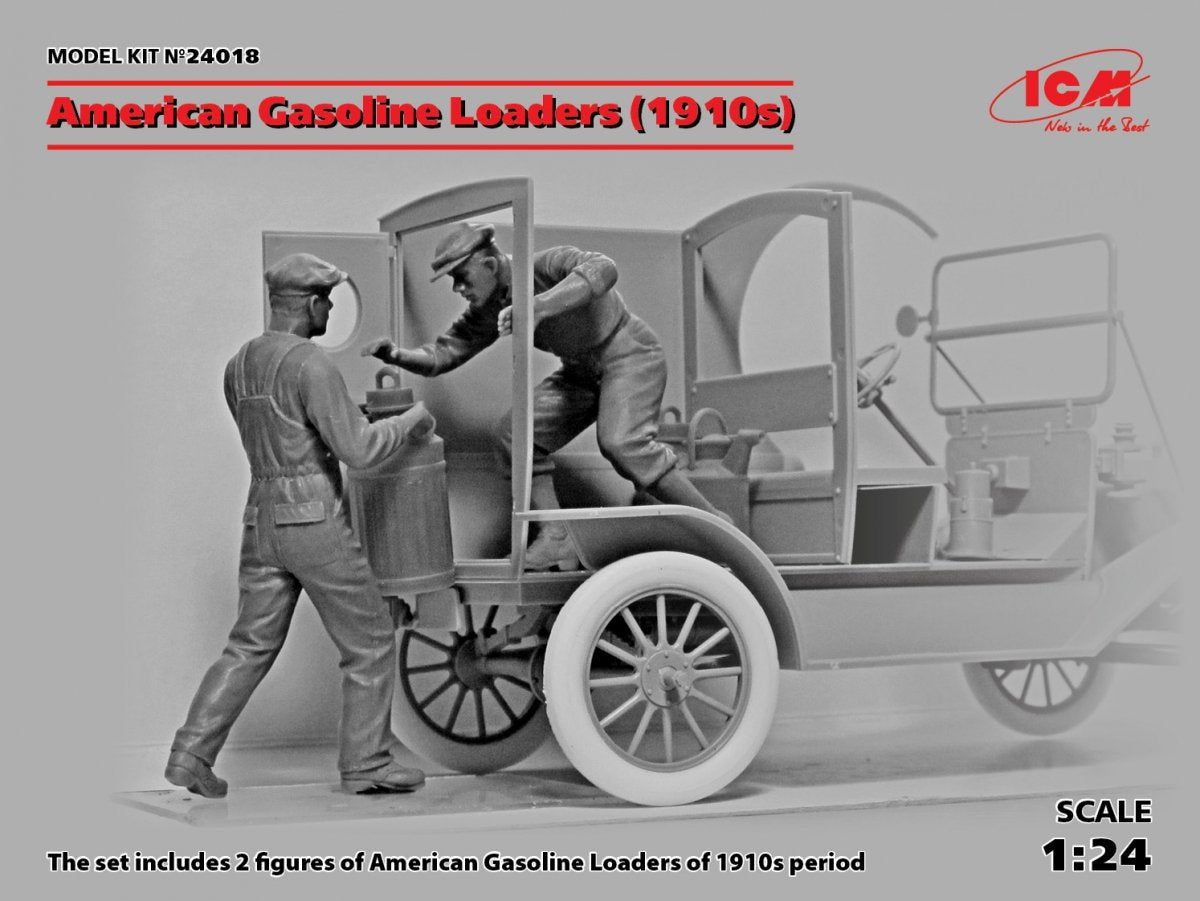 ICM 24018 American Gasoline Loaders (1910s) (2 figures) 1/24 – immagine 2