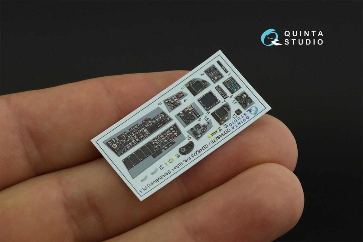 Quinta Studio QDS-48278 F/A-18А++ 3D-Printed &amp;amp; coloured Interior on decal paper (HobbyBoss)(Small version) 1/48 – Bild 6