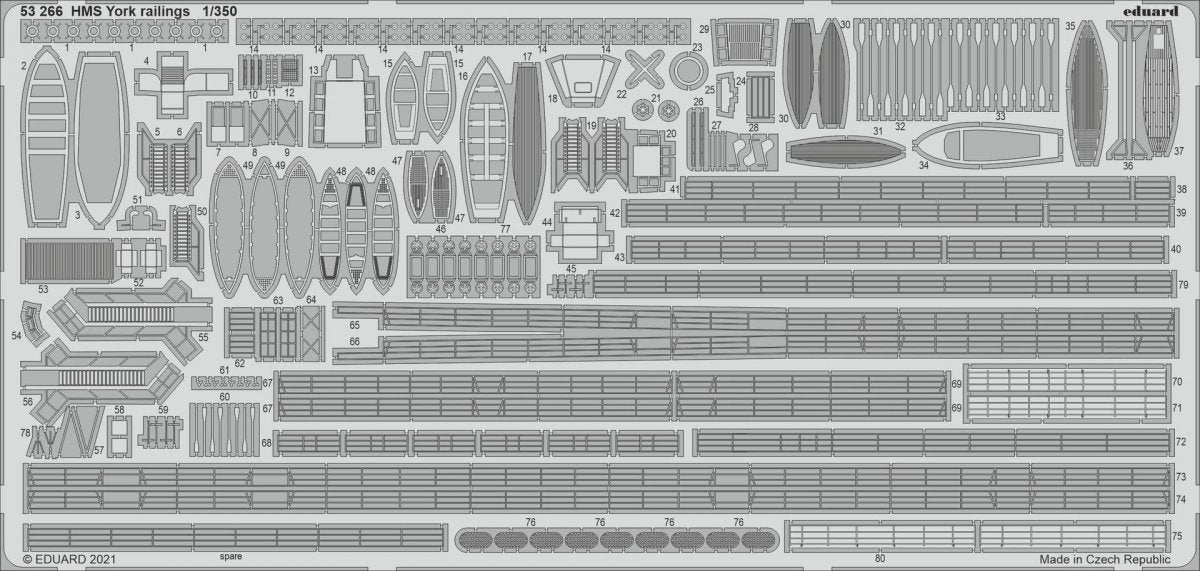 Eduard BIG5359 HMS York TRUMPETER 1/350 – image 2