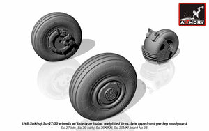 Armory Models AW48021 Sukhoj Su-27 / Su-30 Flanker wheels 1/48 – immagine 4