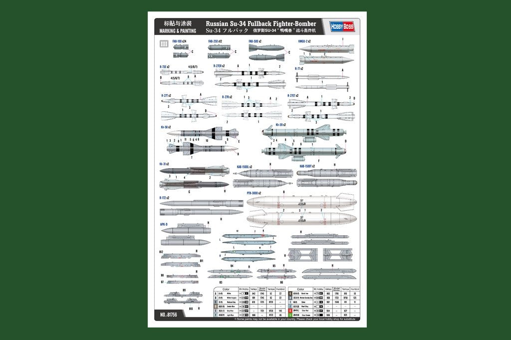 Hobby Boss 81756 Russian Su-34 Fullback Fighter-Bomber 1/48 – image 4