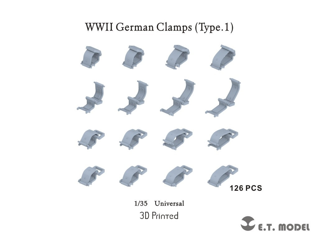 E.T. Model P35-277 WWII German Clamps (Type.1) 1/35