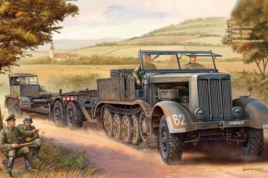 Trumpeter 07275 German Sd.Kfz.9 (18t) Half-Track Sd.Ah.116 Trailer 1/72