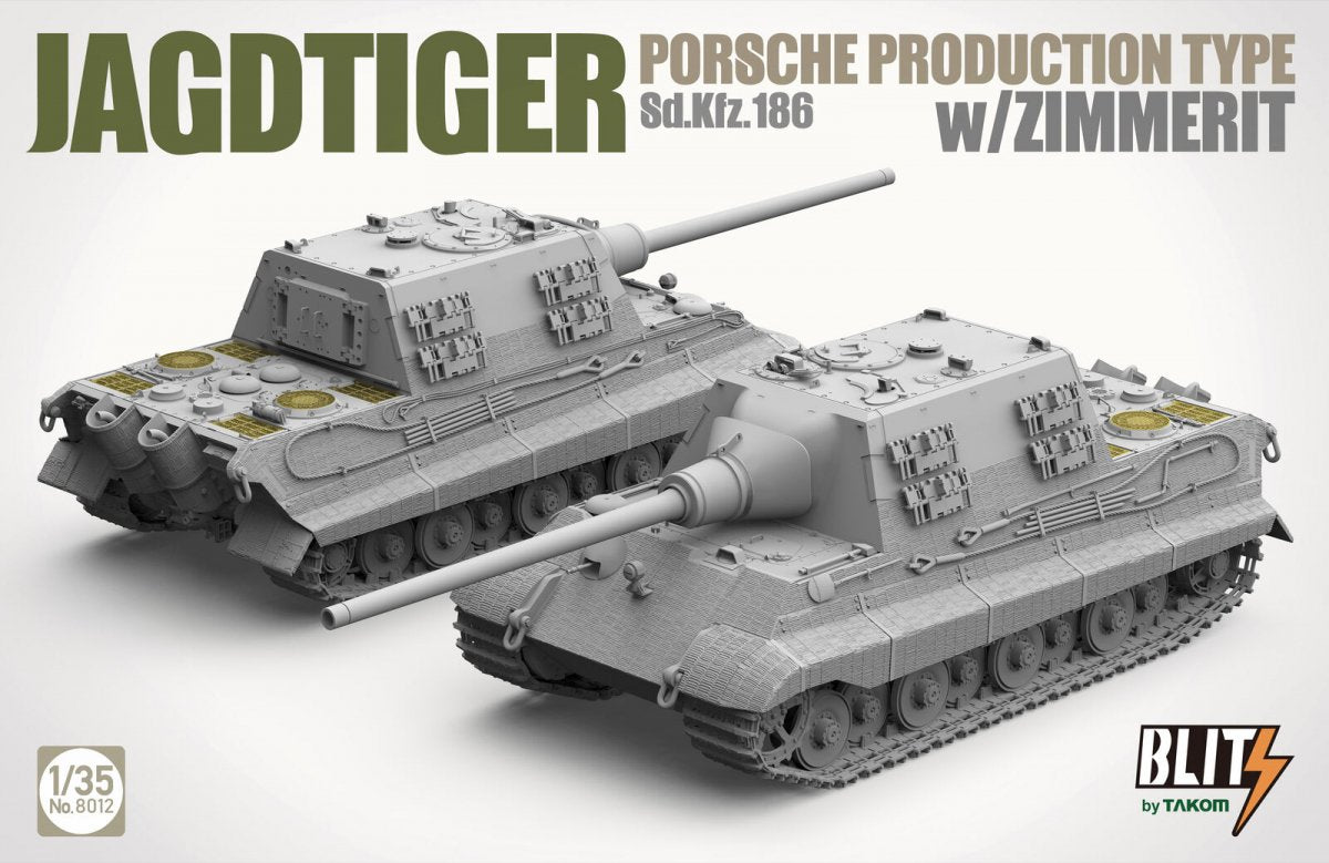 Takom 8012 JAGDTIGER PORSCHE PRODUCTION TYPE Sd.Kfz.186 w/ZIMMERIT 1/35 – Bild 3