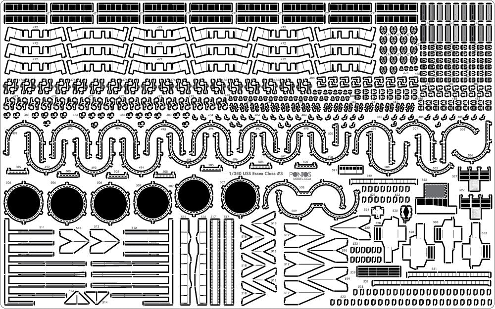 Pontos 35004F1 USS CV-10 Yorktown 1944 Detail Up Set 1/350 – immagine 14