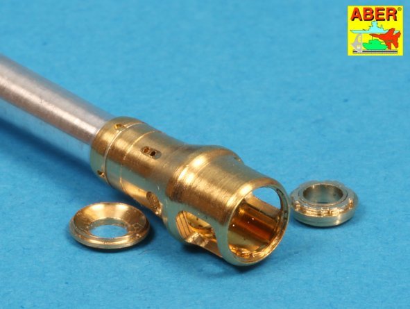 Aber 35L-036n German 7,5cmKwK42L/70 gun barrel with muzzle brake for Panther Ausf. G Late 1/35 – immagine 5