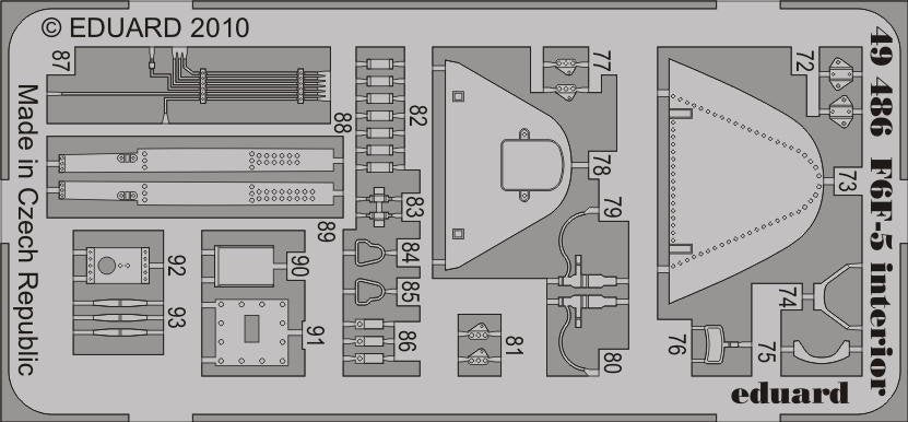 Intérieur Eduard 49486 F6F-5 SA 1/48 Hobby Boss