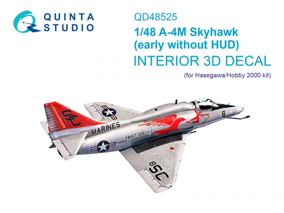Intérieur imprimé en 3D et coloré sur papier décalcomanie Quinta Studio QD48525 A-4M (première génération) (Hasegawa/Hobby2000) 1/48