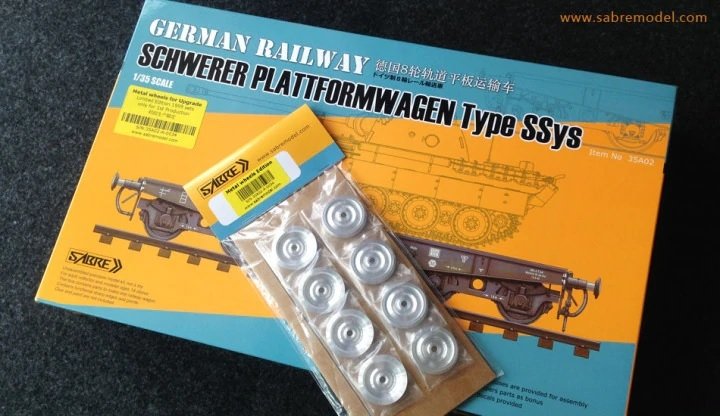 Sabre Modèle 35A02-MW Chemin de fer allemand Schwerer Plattformwagen Type SSys - Roues métalliques 1/35