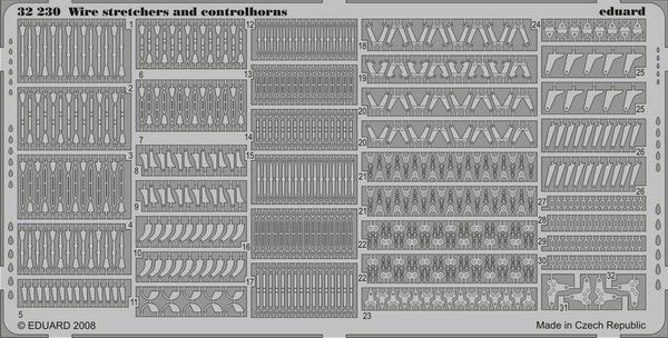Eduard 32230 Wire Stretchers &amp;amp; Controlhorns 1/32