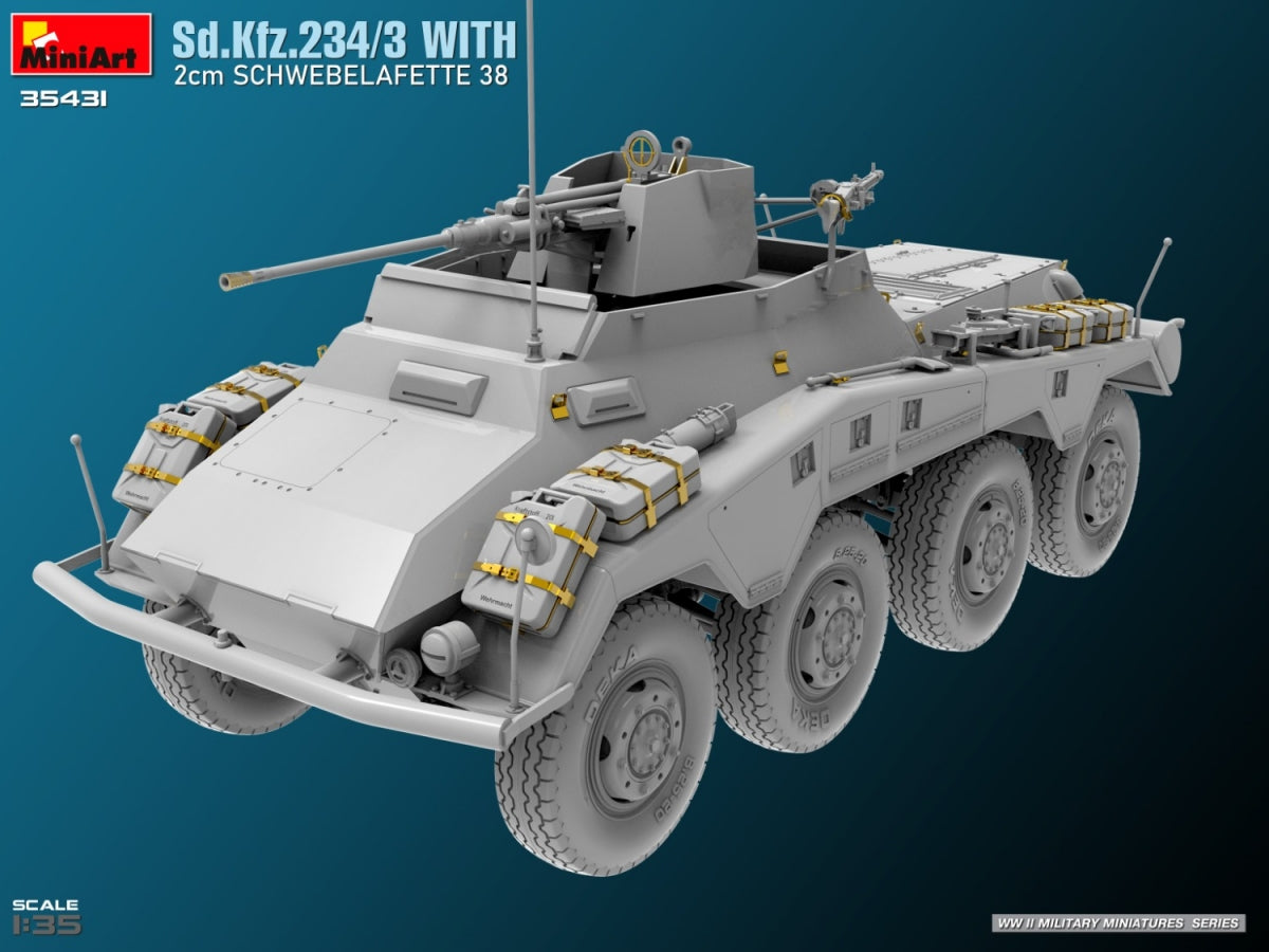 MiniArt 35431 Sd.Kfz.234/3 With 2cm Schwebelafette 38 1/35 – Bild 11