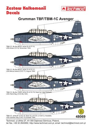Techmod 48069 - Grumman TBM-1C Avenger 1/48 – image 2