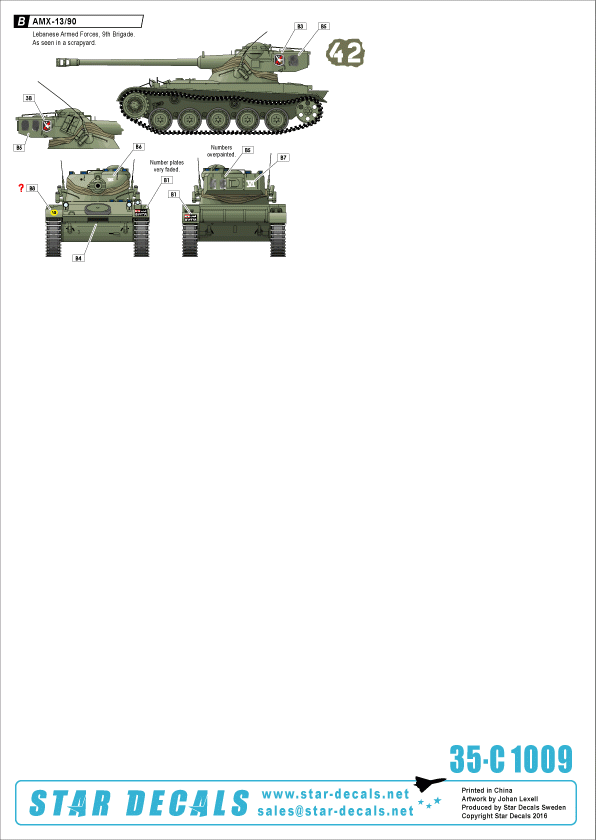 Star Decals 35-C1009 Lebanese Tanks &amp;amp; AFVs 2 1/35 – immagine 2