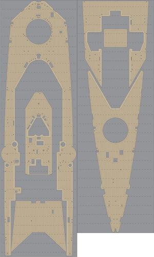 Pontos 35021WD1 HMS Repulse Wooden Deck set 1/350