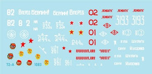 Star Decals 72-A1083 Soviet T-34-85 tanks 1944-45. 1944-45. Flattened 1944 turret and Factory 183 Nizhni Tagil turret. 1/72 – immagine 2