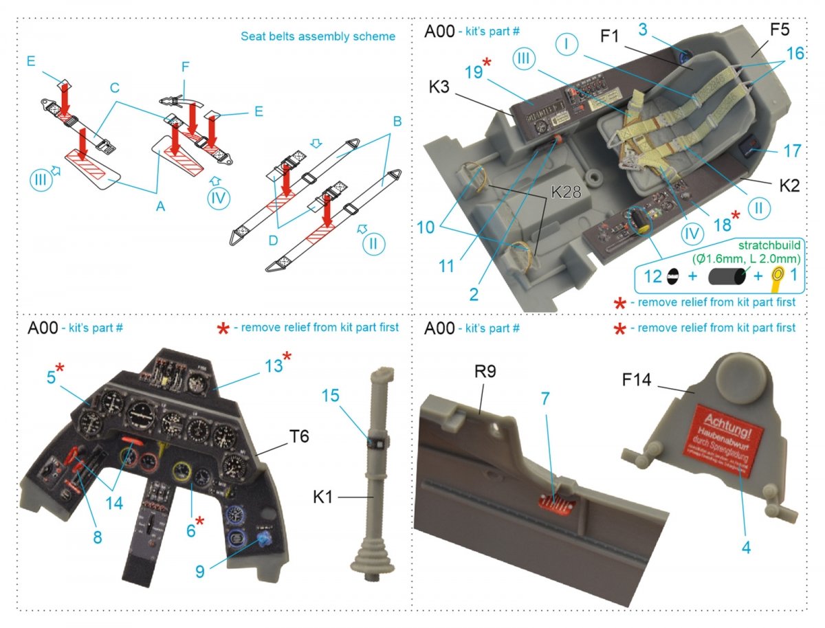 Quinta Studio QD32126 FW 190A-8 3D-Printed &amp;amp; coloured Interior on decal paper (Hasegawa) 1/32 – imagen 8