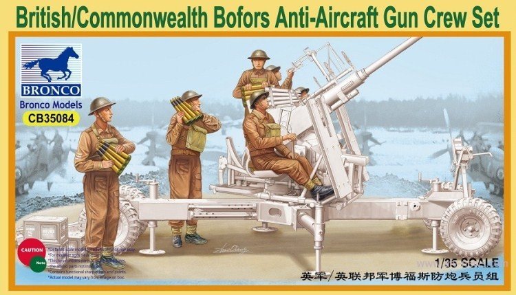 Bronco CB35084 British / Commonwealth Bofors Gun Crew set 1/35