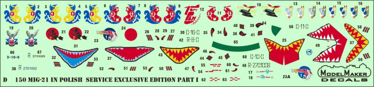 ModelMaker Decals D48150 MiG-21 in Polish service Exclusive edition part I 1/48 – immagine 4