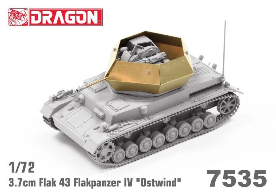 Dragon 7535 3.7cm FlaK 43 Flakpanzer IV &amp;quot;Ostwind&amp;quot; 1/72 – image 6