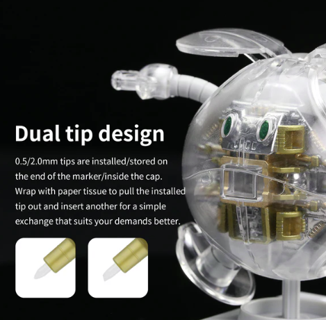 DSPIAE MKS-02 Super Metallic Marker Titanium Gold – imagen 3