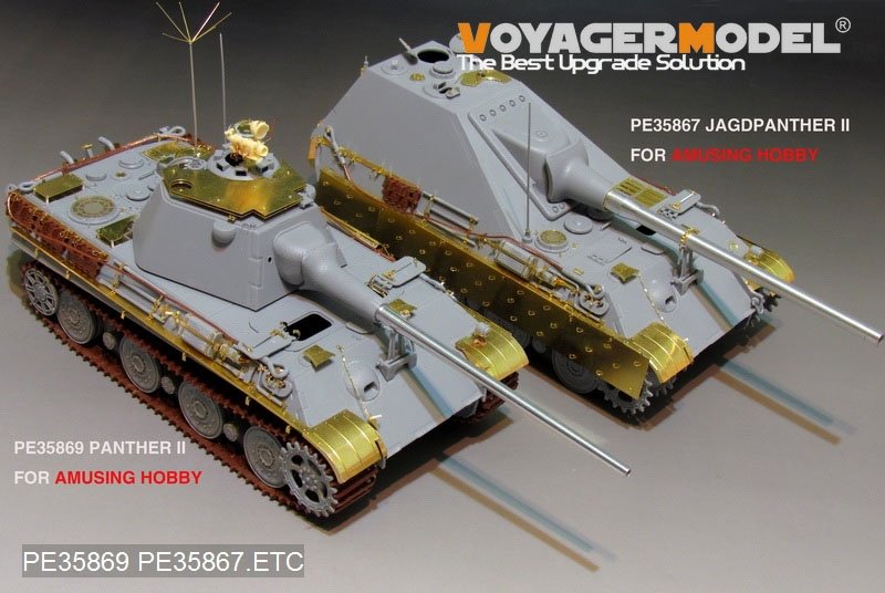 Voyager Model PE35867 WWII German Jagdpanther II tank destroyer basic gor AMUSING HOBBY 1/35 – immagine 7