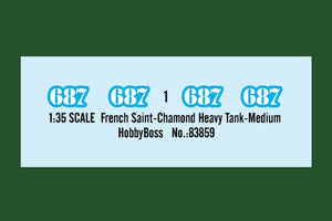Hobby Boss 83859 French Saint Chamond Heavy Tank Medium – immagine 3