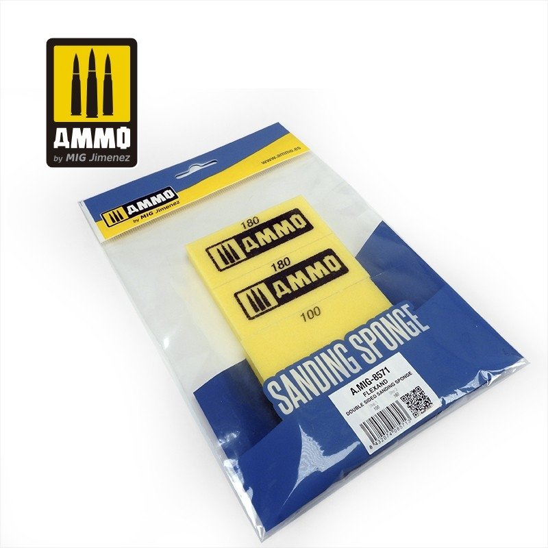Ammo of Mig 8571 Flexand Éponge à poncer double face 100/180