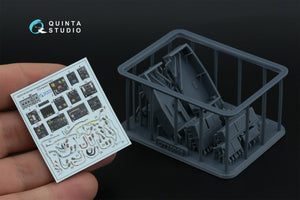Quinta Studio QD+35144 AH-64A forward avionics bays 3D-Printed &amp;amp; coloured Interior on decal paper (Trumpeter) (with 3D-printed resin parts) 1/35 – immagine 2