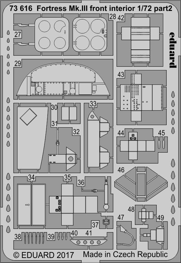 Eduard 73616 Fortress Mk. III front interior AIRFIX 1/72 – Bild 2