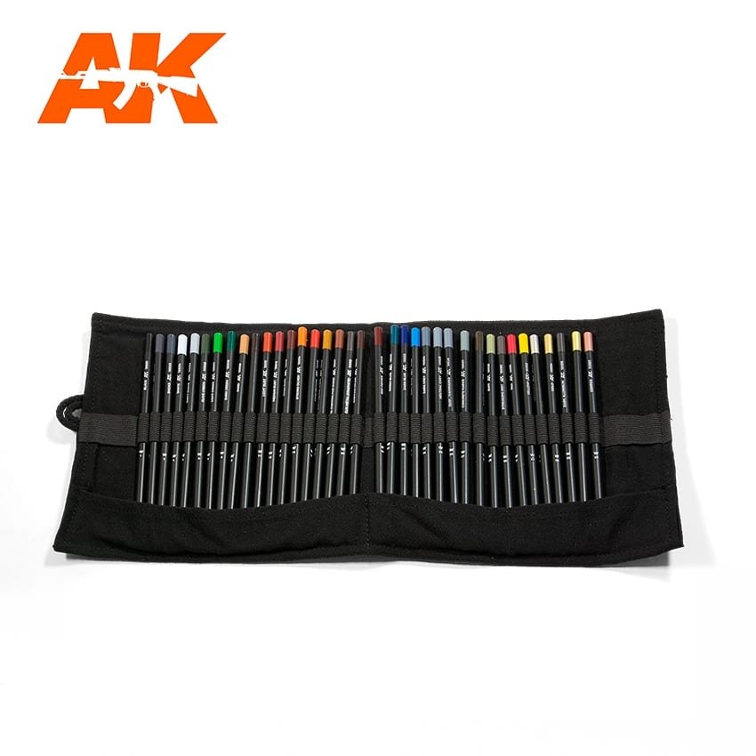 AK Interactive AK10048 WEATHERING PENCILS FULL RANGE CLOTH CASE – image 3