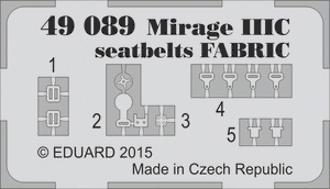 Eduard 49089 Mirage IIIC seatbelts FABRIC 1/48 EDUARD – immagine 2