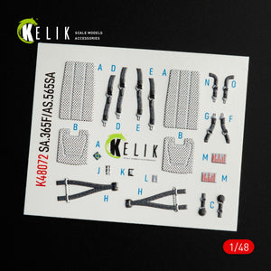 KELIK K48072 DAUPHIN II SA.365F / AS.565SA INTERIOR 3D DECALS FOR KITTY HAWK / ZIMIMODEL KIT 1/48 – Bild 3