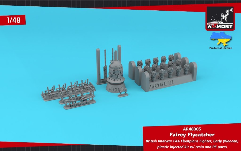 Armory Models 48003 Fairey Flycatcher British FAA Inter-War Floatplane Fighter, on Wooden Floats 1/48 – immagine 3