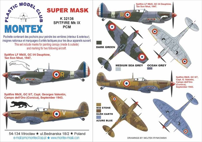 Montex K32136 Spitfire MkIX (French) 1/32