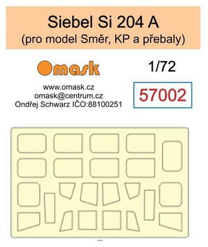 Omask 57002 Siebel Si 204 A (Smer, KP a prebaly) 1/72